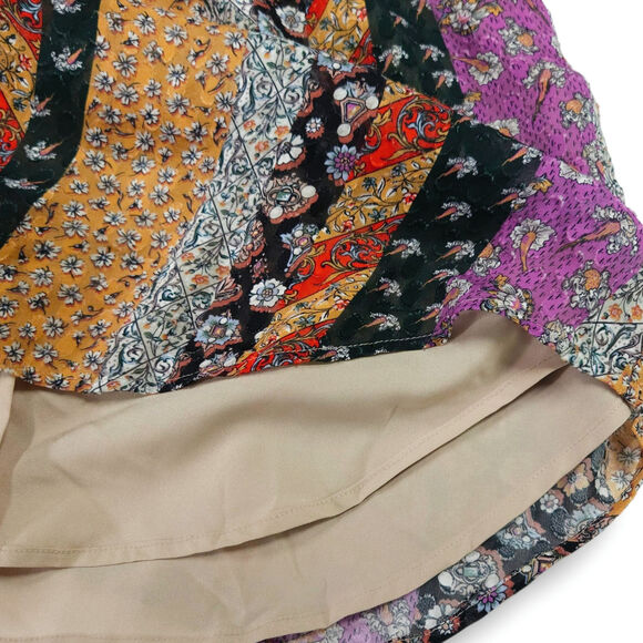 Equipment Ella Silk Blouson Mini Dress S Boho Patchwork Old Money Resortwear - Picture 9 of 14